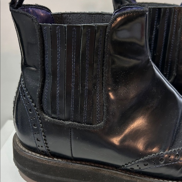 Black Leather Men's Chelsea Boots size 40. Made in Italy - Picture 8 of 8